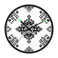 thumbnail image 1 of Indoor 12' Voice-Activated Luminous Decoration Wall Clock With LED Night Light Symmetrical Pattern Design, 1 of 8