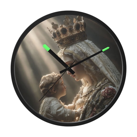 Indoor 12' Voice-Activated Luminous Decoration Wall Clock With LED Night Light The Divine Light