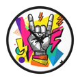thumbnail image 1 of Indoor 12' Voice-Activated Luminous Decoration Wall Clock With LED Night Light The Rock Sign, 1 of 8