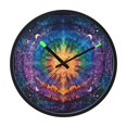 thumbnail image 1 of Indoor 12' Voice-Activated Luminous Decoration Wall Clock With LED Night Light Tie-dye Pattern, 1 of 8