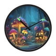 thumbnail image 1 of Indoor 12' Voice-Activated Luminous Decoration Wall Clock With LED Night Light Toadstools on Ground, 1 of 8