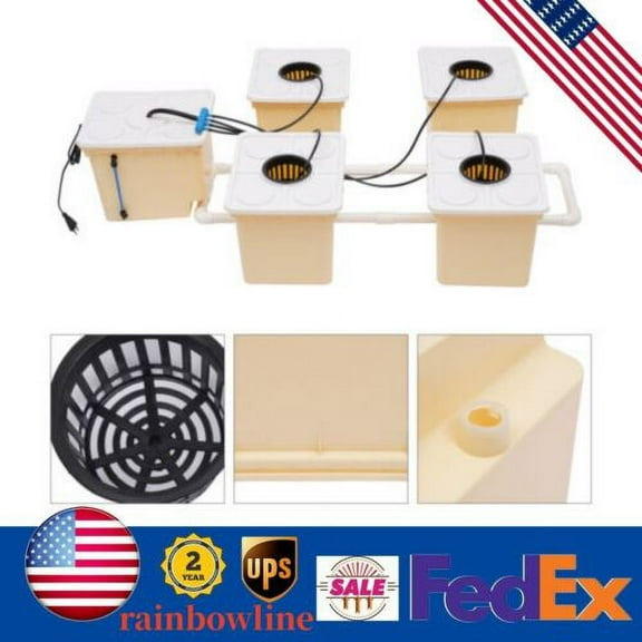 Indoor Aeroponic Plant Site Hydroponic System Grow Kit 11L 5 Round Bucket Grow