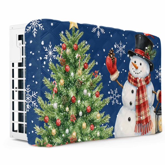 Indoor Air Conditioner Cover, Christmas Snowman Window AC Unit Cover ...
