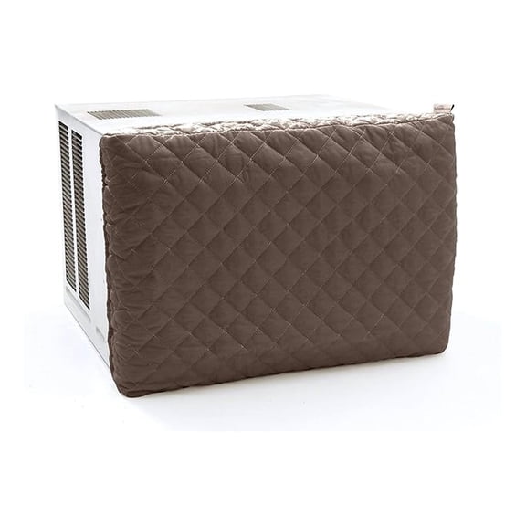 Indoor Air Conditioner Cover  Quilted Dust-Proof Unit Guard for Window and Through-Wall Units, All-Weather Draft Protection, 28W x 2.5D x 20H, Bronze