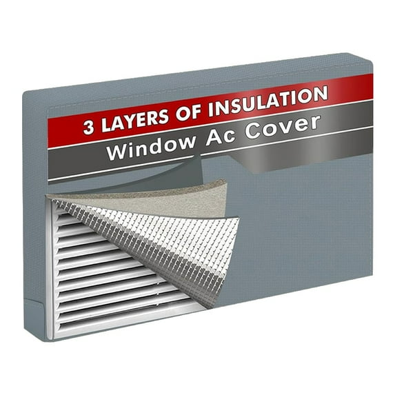 Indoor Air Conditioner Cover Triple-Layer Insulation with Windproof Waterproof Protection