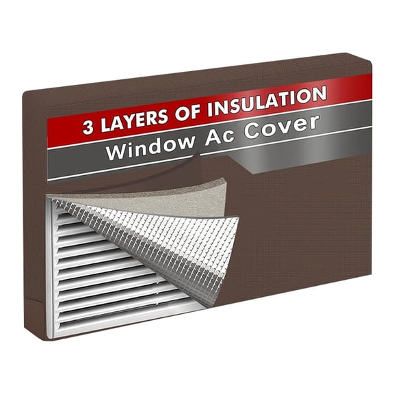 Indoor Air Conditioner Cover Triple-Layer Insulation with Windproof Waterproof Protection
