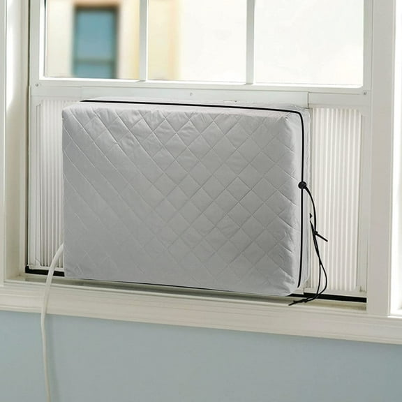 Indoor Air Conditioner Cover Window AC Unit Cover with Drawstring, For Protecting Ac Units, Dust Protection, Seasonal Storage, Home Maintenance, Air Conditioner Preservation