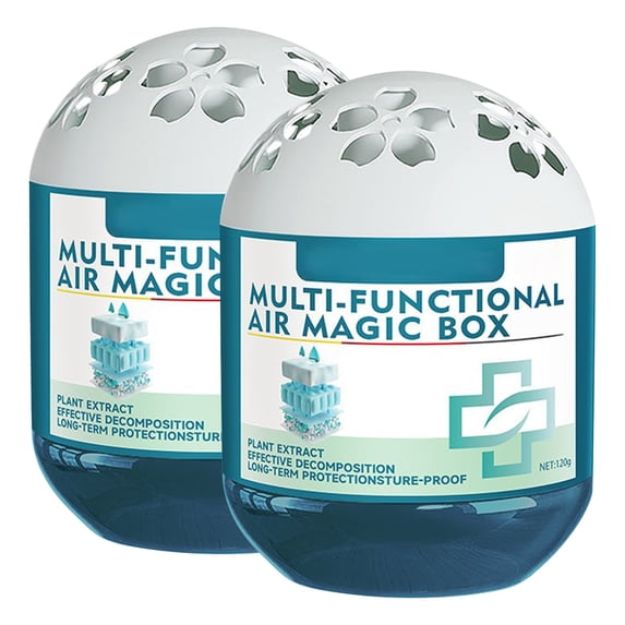 Indoor Air Purification Dust Removal Magic Box, 4.23oz Multi-Functional Air Magic Box, 2 Pcs Air Magic Box Dust Cleaner