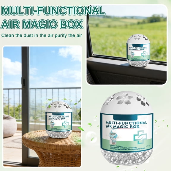 Indoor Air Purification Dust Removal Magic Box,Multi Functional Air Magic Box Dust Cleaner,Automatic Dust-Sucking,Plant-Based,No Electricity & Noise,Ues For Any Room
