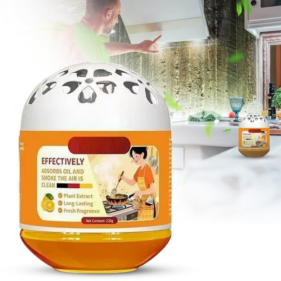 Indoor Air Purifier Deodorizer Gel, Automatic Dust Removal Air Freshener Box with Orange Gel, Multi Functional Air Purifying Box for Home, Car, Bedroom, Closet and Living Room