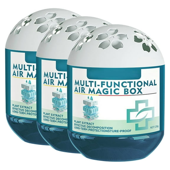 Indoor Air Purifier & Odor Eliminator Box, 4.23oz Multi-Functional Active Cleaning Unit for Homes, Offices, Cars, and Small Spaces (1/2/3 Pack Options)