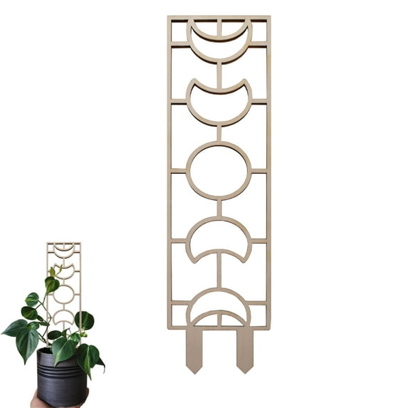 Indoor And Outdoor Flower Climbing Plant Bracket Pergola Garden Trellis Gardening Support Geometric Designs Potted Plants Wood Rattan Flower Stand