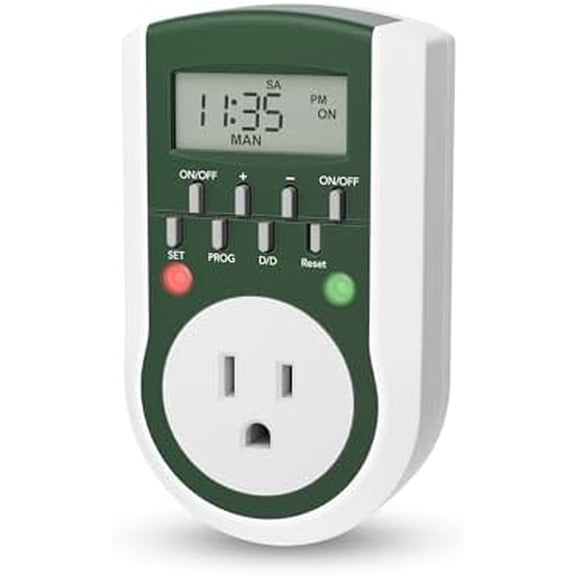 Indoor Astronomical Timer Digital Programmable Plug, 18 ON/Off Programs, Timer Outlet for Christmas Lights, Plant Light and Indoor Appliances, 125V 60Hz$$Tools & Hardware Other