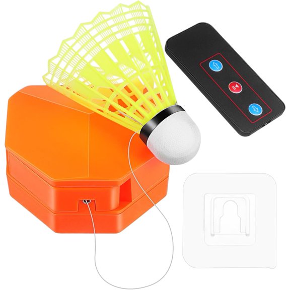 Indoor Badminton Rebound Trainer Machine, Electric Solo Practice Device with Remote Control, Self Training Shuttlecock Equipment for Home