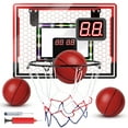 thumbnail image 1 of Indoor Basketball Hoop for Kids with Led Light, Over The Door Basketball Hoop with 3 Balls & Scoreboard with Countdown- Sports Gifts for Boys, Basketball Accessories Toys for Ages 6 7 8 9 10 11+, 1 of 8
