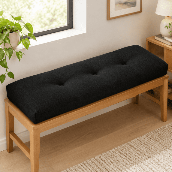 Indoor Bench Cushion Forniture Non-slip Tufted Overstuffed Textured ...
