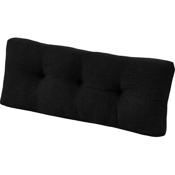 Indoor Bench Cushion for Indoor Furniture, Non-Slip Tufted Overstuffed Textured Foam Bench Seat Cushion, 1 Pack, 36" X 14" X 4", Black