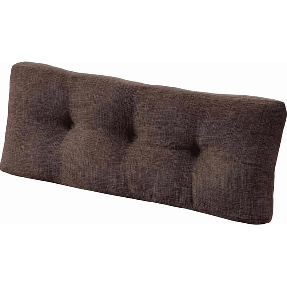 Indoor Bench Cushion for Indoor Furniture, Non-Slip Tufted Overstuffed Textured Foam Bench Seat Cushion, 36" X 14" X 4", Brown, 1 Pack