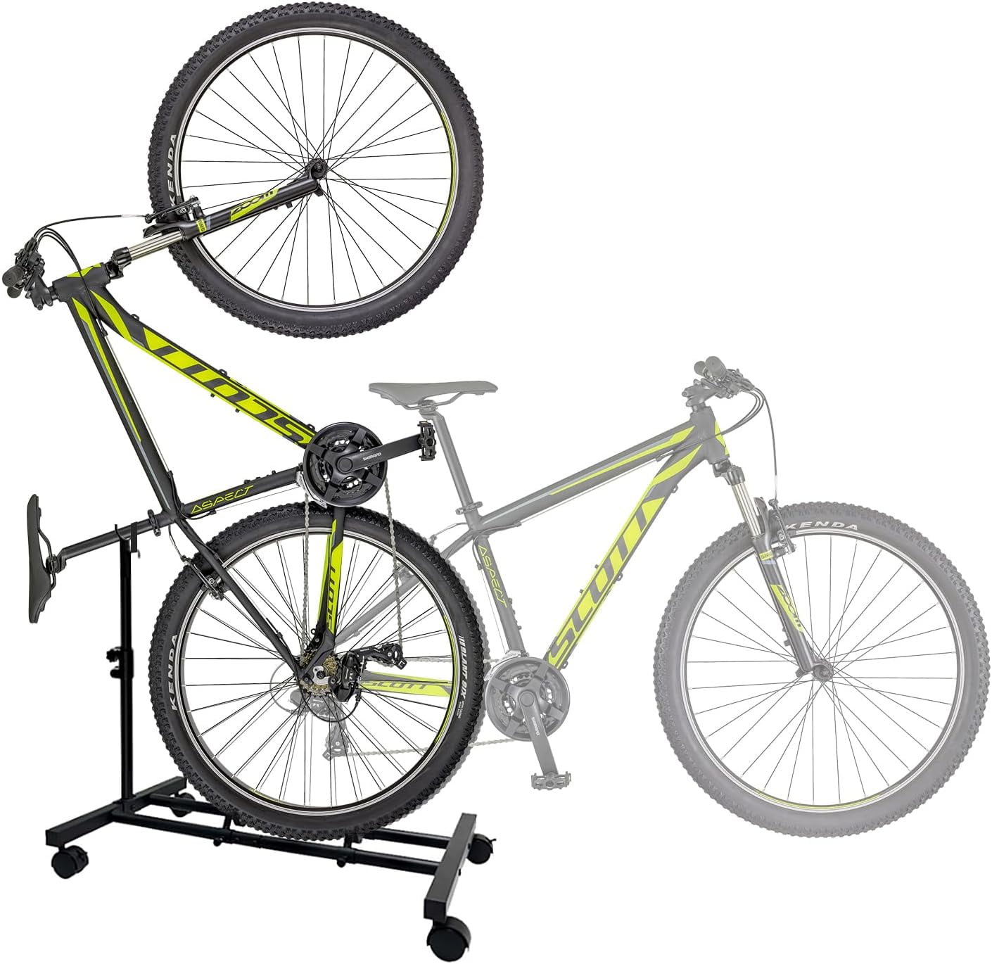 stusgo Vertical Bike Stand Movable with Casters, Freestanding Indoor ...