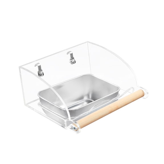 Indoor Bird Feeder Durability Stainlessed Steel Parakeet Container Easy Installation in Bird Cages