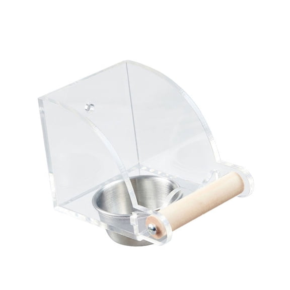 Indoor Bird Feeder Durability Stainlessed Steel Parakeet Container Easy Installation in Bird Cages