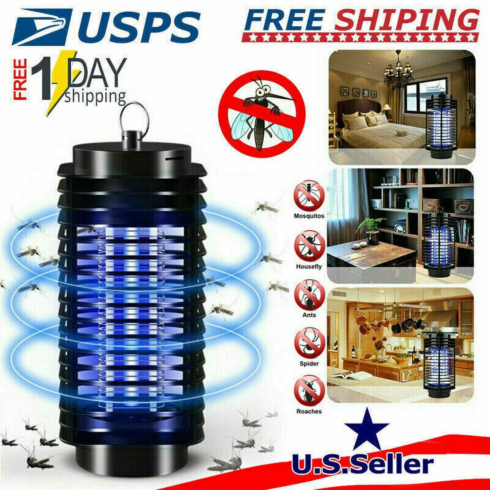 Indoor Bug Zapper Electronic Mosquito Killer Electric Fly Trap Uv Led