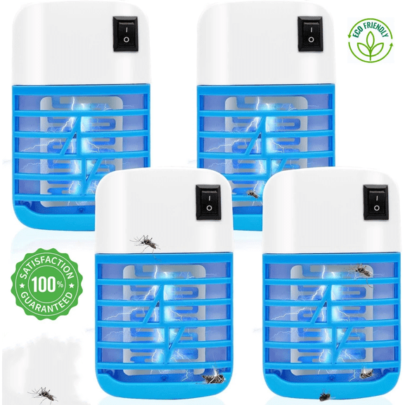 Indoor Bug Zapper Plug-in Electric Mosquito Zapper UV Bug Light Trap for Insects Mosquitoes Bugs Gnats Moths Fly Zapper for Living Room Kitchen Home Office