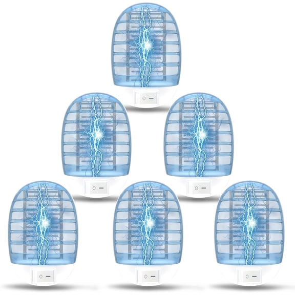 Indoor Bug Zappers, Fly Traps for Indoors, Insect Traps for Home Mosquito Killer for Kids & Pets, Home, Kitchen, Bedroom, Baby Room, Office (6 Packs)