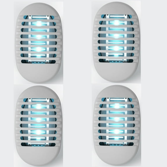 Indoor Bug Zappers | Mosquito Trap Light | Insect Killer | Fly Traps for Indoors | Mosquito Killer & Mosquitoes Trap with LED Lights for Indoor Bedroom, Home, Kitchen, Office, 4 Packs White