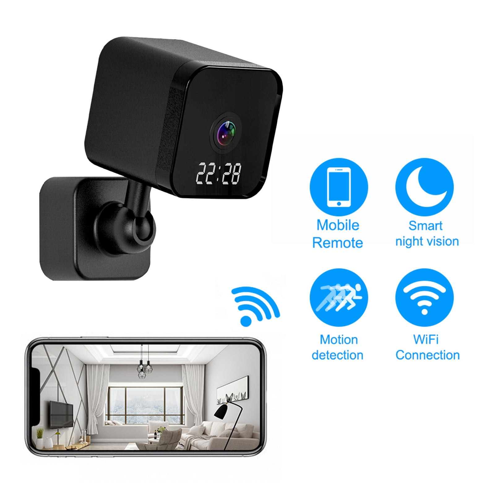 Indoor Camera 1080P Hd, Wifi Smart Home Monitor for Baby & Pet, Night Vision, Two-Way Audio, Motion Detection Alert, Works with Tuya App