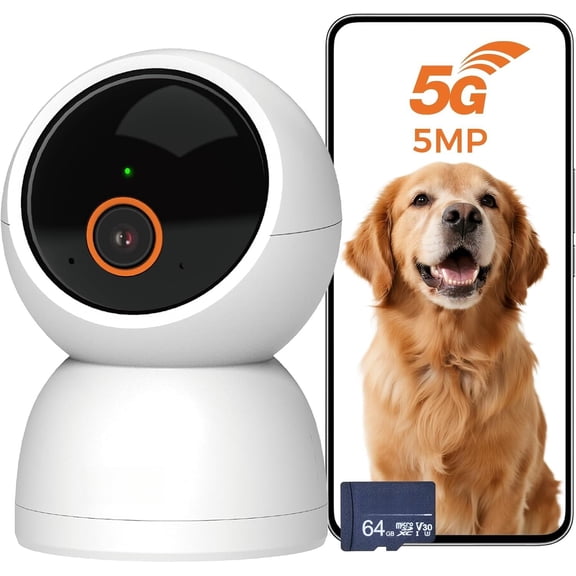 Indoor Camera , 3K Indoor Camera No Subscription,360? Motion Detection Room Cameras for TV, 5G Cameras with 2-Way Audio, Cameras for and Pet