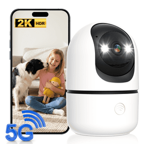 Jqimn 2K Indoor Camera, 5G&2.4G WiFi Baby Cameras for Home Security, 360° Dog/Pet Camera, AI Motion Detection, Color Night Vision, Two-Way Talk
