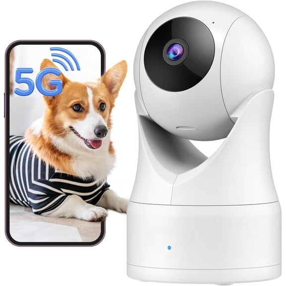Indoor Camera 5MP, 5GHz/2.4G WiFi Camera with IR Night Vision, Cam with Motion Detection/Two Way Talk