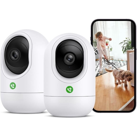 Indoor Camera-- Call / Camera 360? PTZ & Intelligent for , Compatible with Alexa/ (2.4GHz WiFi Only) - K7 2P