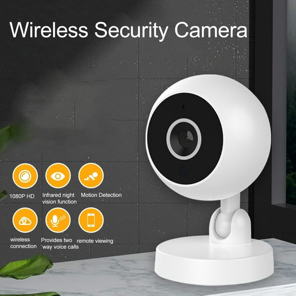 Indoor Camera, Cameras for Home Security, Wireless Indoor Security Camera Motion Detection Remote Viewing Night Vision Two Way Voice Calls WiFi Baby Monitor, White