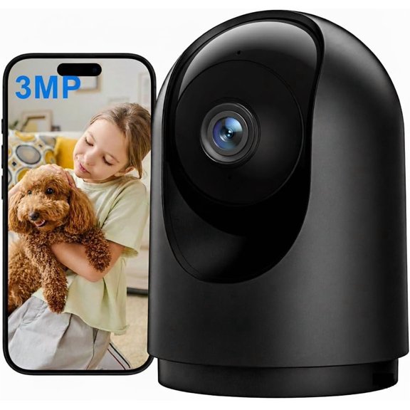 Indoor Camera, Cameras for with Motion Detection, /Pet Camera with Phone App, Night Vision, 2-Way Audio, TF/Cloud Storage, Works with Alexa & , 2.4G WiFi