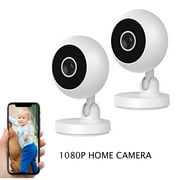 Indoor Camera, Ingzy Pan/Tilt Baby / Pet Monitor with Camera and Audio,Two-Way Audio,Night Vision, 360° Rotating WiFi Camera for Home Security, 1080P, 2 PACKS