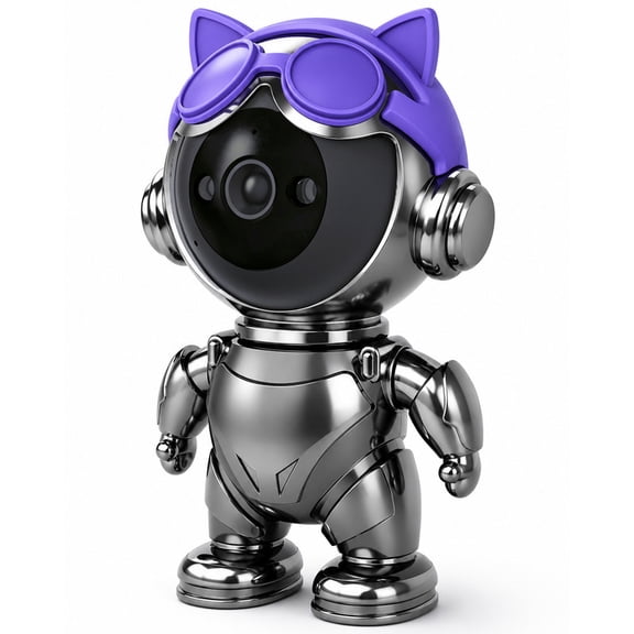 Indoor Camera Robot, 5MP WiFi Security Indoor Robot Camera for Baby Pet, 360° Nanny Cam with Motion Detection and Alarm, Dual-Band Connection, Night Vision, Two-Way Audio(Gray)