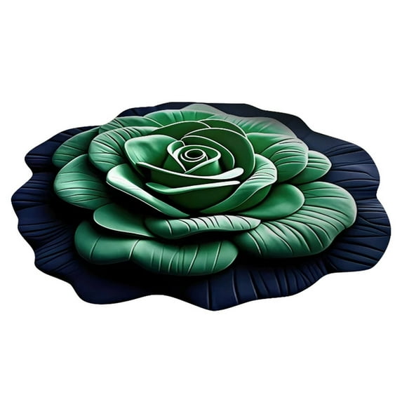 Indoor Carpet 3D Visual Stereo Flower Shape Mat for Living Room Bedroom Easy Care Decorative Mud Floor Mats