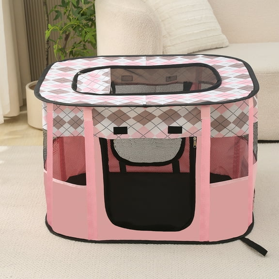 Indoor Cat Cage & Birthing Room - Foldable Pet Playpen for Cats, Kittens & Small Pets (4 Sizes) - Scratch-Resistant Oxford Cloth Crate with Storage