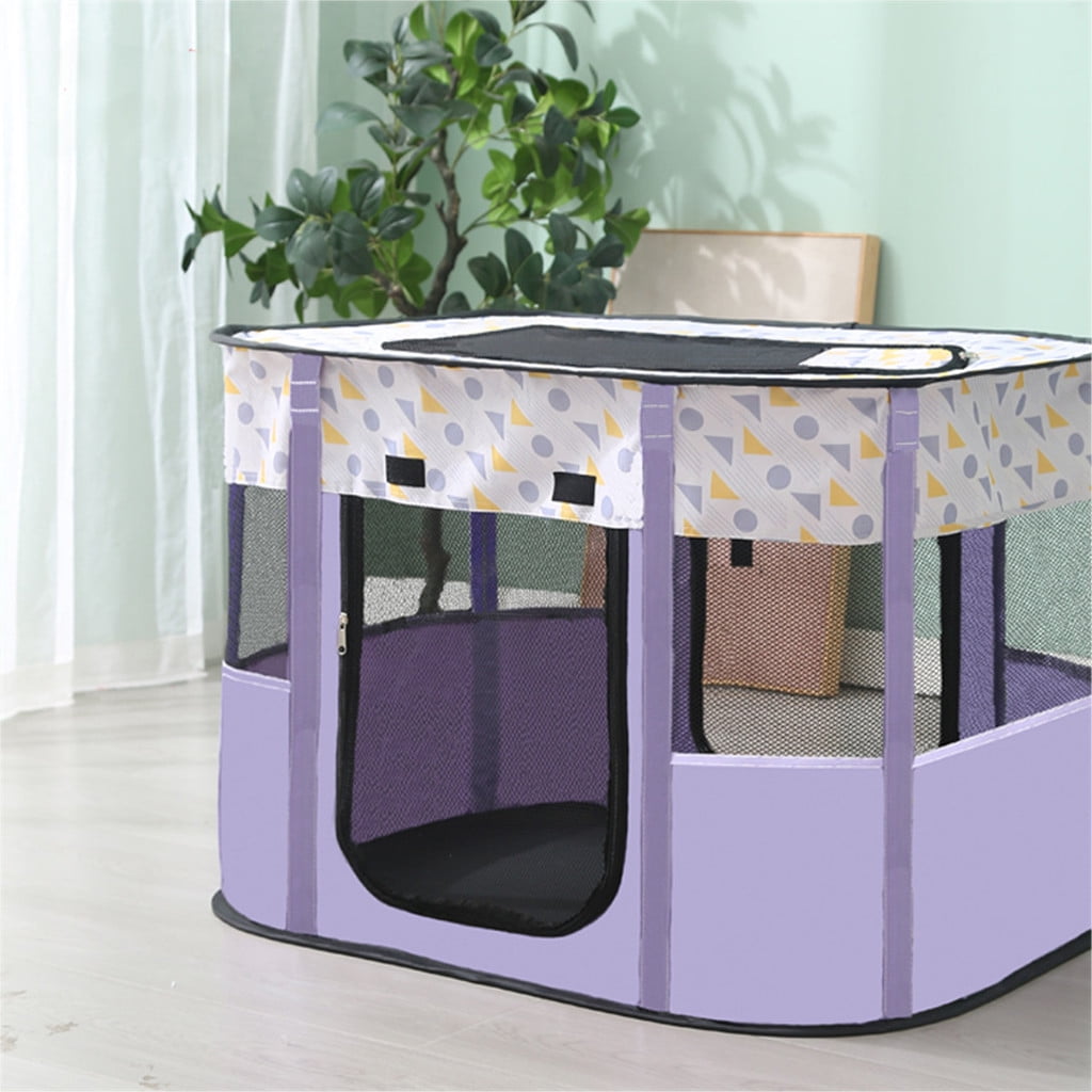 Indoor Cat Cage & Birthing Room - Foldable Pet Playpen for Cats, Kittens & Small Pets (4 Sizes) - Scratch-Resistant Oxford Cloth Crate with Storage