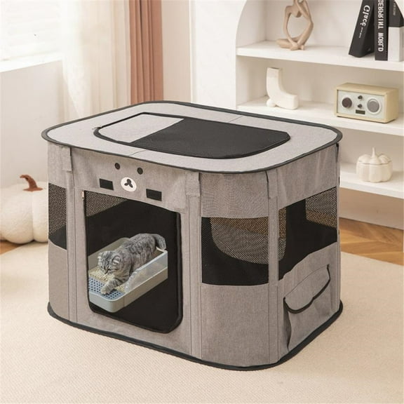 Indoor Cat Cage & Birthing Room - Foldable Pet Playpen for Cats, Kittens & Small Pets (4 Sizes) - Scratch-Resistant Oxford Cloth Crate with Storage