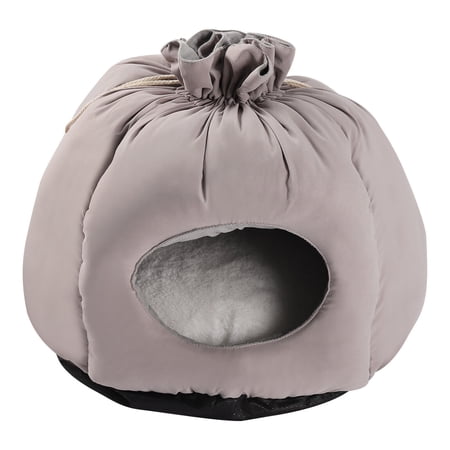 Indoor Cat Cave Beds, Money Bag Shape Cat House 19.7*19.7" Gray/Green