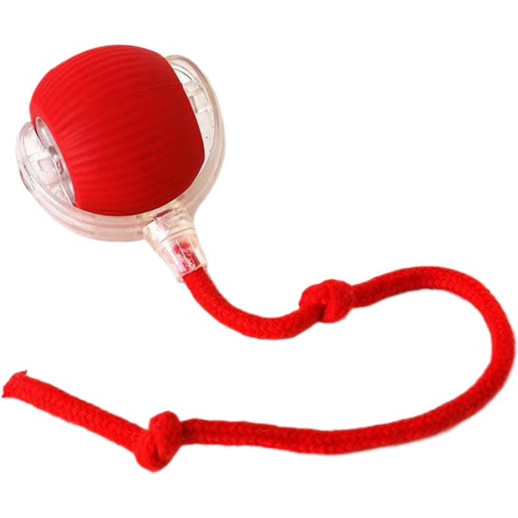 Indoor Cat Entertainment Essential: Red Smart Obstacle - Avoidance Interactive Cat Ball