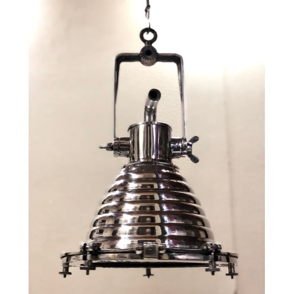 Indoor Ceiling Design Aluminum Metal Nautical Style Hanging Cargo Pendant Light with Top Ring Hook