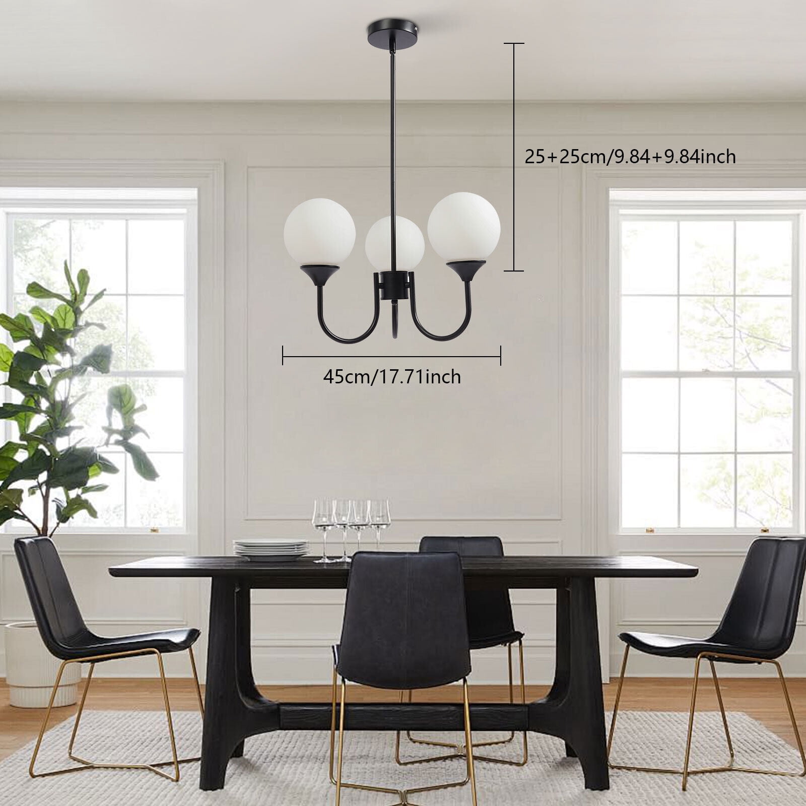Indoor Ceiling Mounted Light 3-Light Ceiling Light Fixture for Bars Aisles
