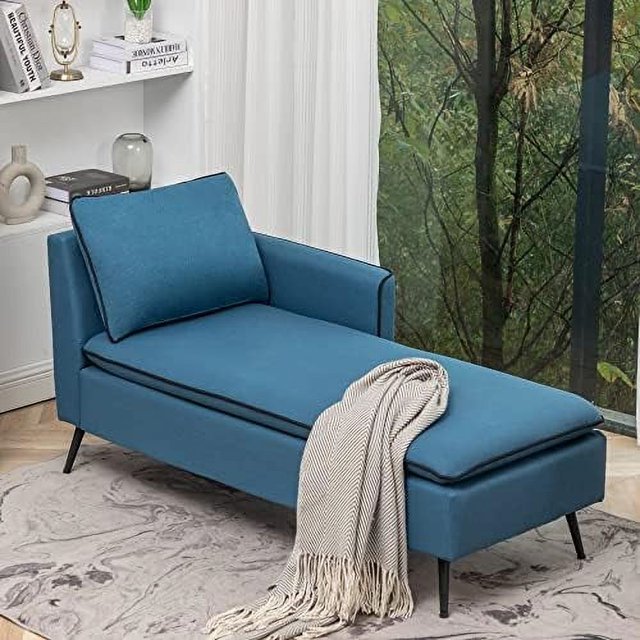 Indoor Chaise Lounge 57” Long Upholstered Chaise Lounge Chair for