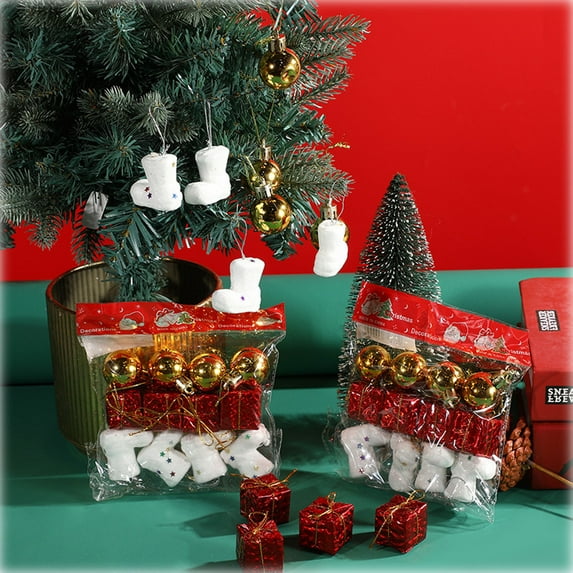Indoor Christmas Decor Hwkond Christmas Ball Bag Showcase Shopping Mall Festival Electroplating Ball Christmas Tree Decoration Pendant Up To 30% Off