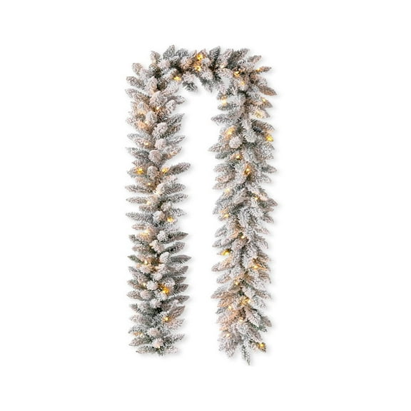 Indoor Christmas Decorations, Christmas Flocked Pines and Holly Decorative Vines Christmas Garland