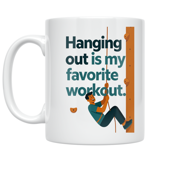 Indoor Climbing Humor - Climber Enthusiast - 11 oz Ceramic Coffee Mug